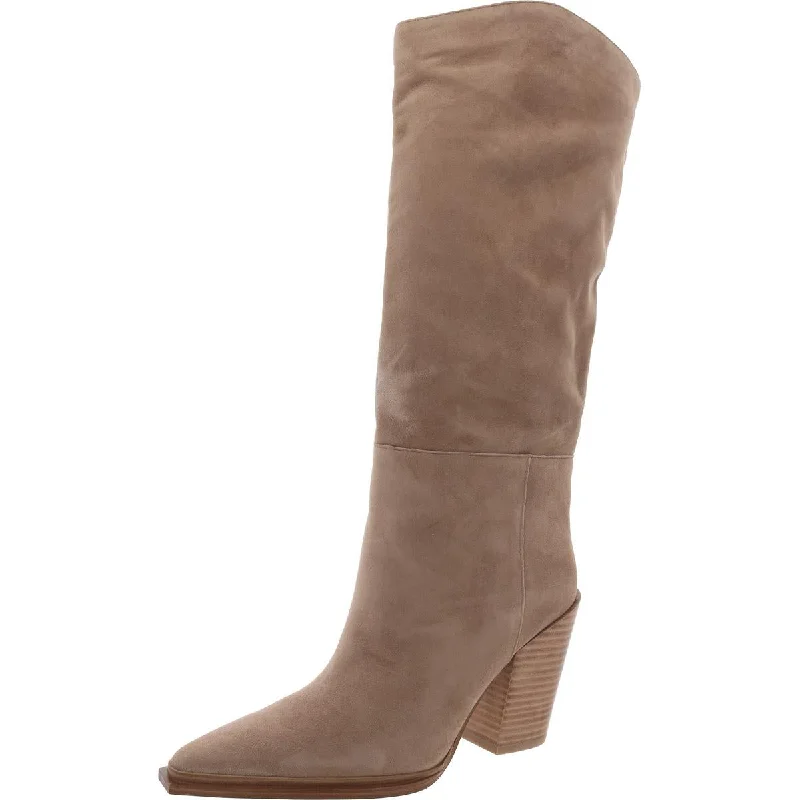 Latest Trends Steve Madden Womens Bronty Suede Pull On Knee-High Boots