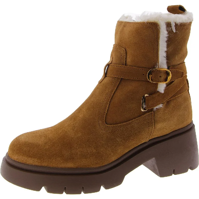 Seasonal Trends Steve Madden Womens COLLETA Leather Lugged Sole Winter & Snow Boots