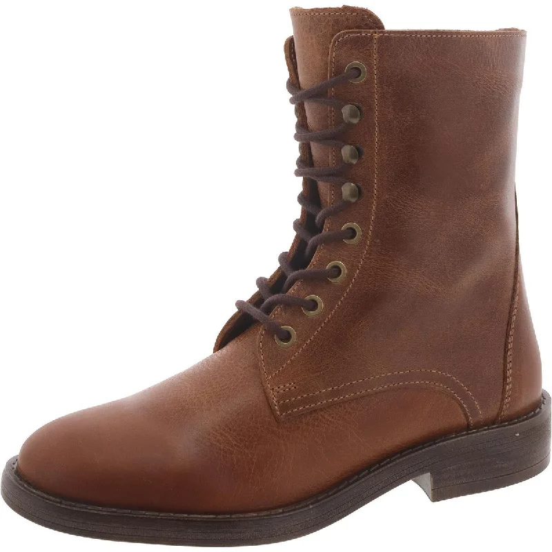 Classic Dress Shoes Sale Steve Madden Womens Devie Leather Moto Combat & Lace-Up Boots