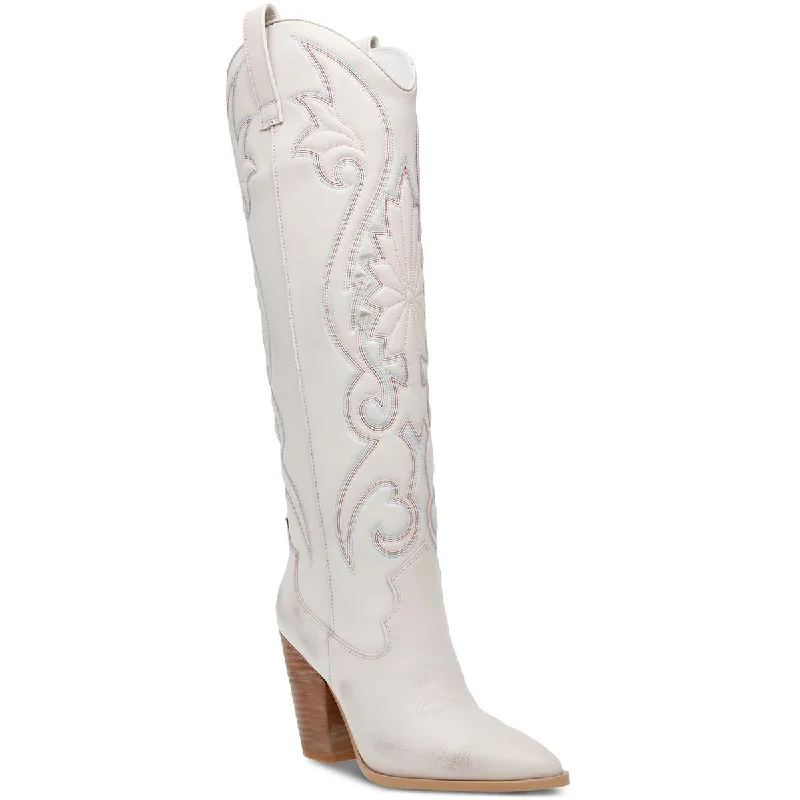 Bid Farewell To The Old Season Steve Madden Womens Lashes Leather Tall Cowboy, Western Boots