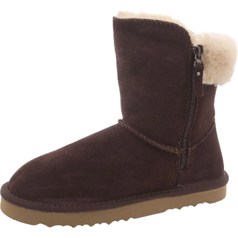 Trendy Footwear Sale Style & Co. Womens   Suede Cold Weather Shearling Boots