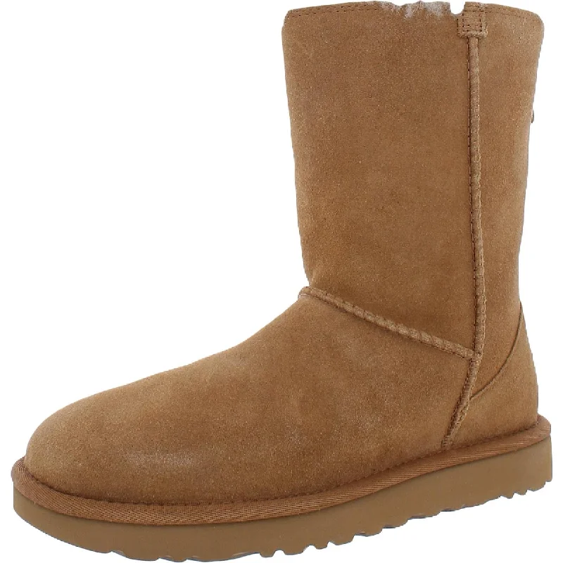 Shop The Hottest Deals Ugg Womens Classic Short Dual Zip ll Suede Lined Winter & Snow Boots