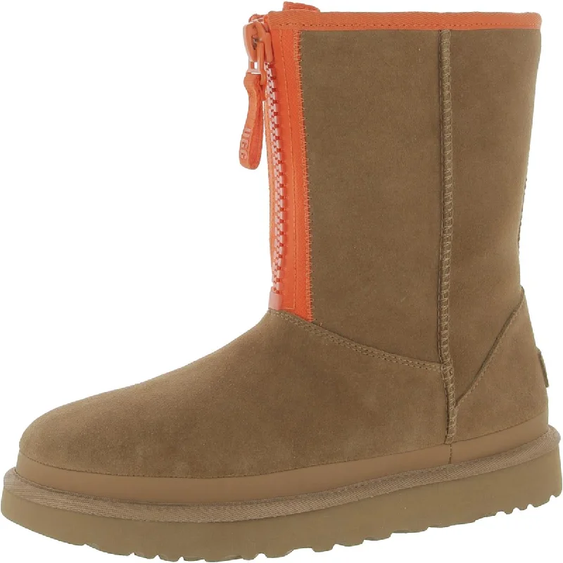 Fashion Frontiers Ugg Womens Suede Mid-Calf Winter & Snow Boots