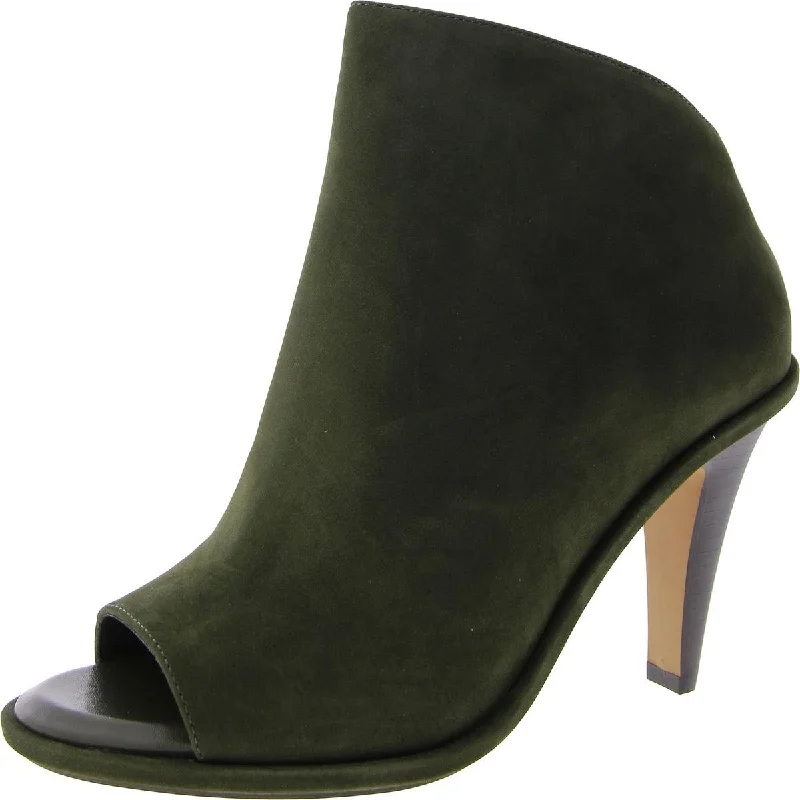 Style Upgrade Vince Camuto Womens Finndaya Nubuck Peep-Toe Shooties