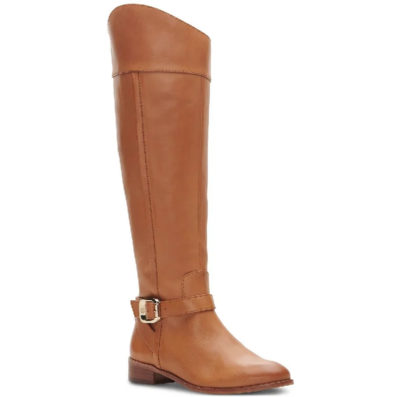 Women's Flats Sale Vince Camuto Womens Ovarlym  Leather Pull On Knee-High Boots