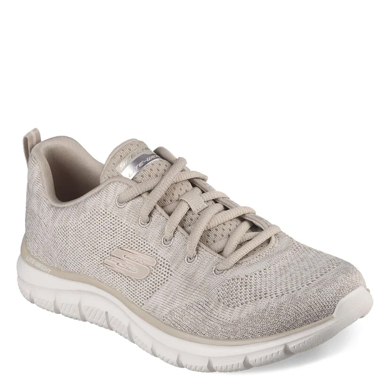 Comfortable Stretch Shoes Promotion Skechers Sport Women's Women's Track Sneaker, Taupe/Pink