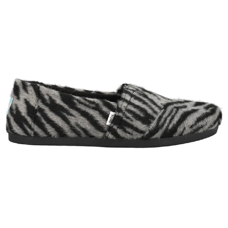 High-Quality Casual Shoes Alpargata Fuzzy Zebra Slip On Flats