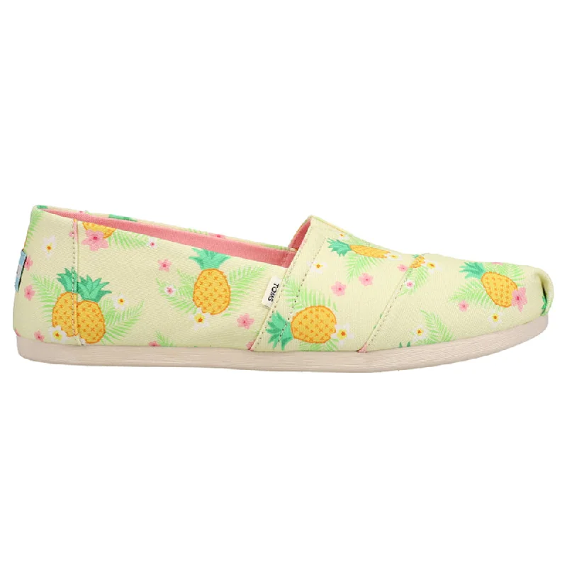 High-End Casual Shoes Alpargata Pineapple Graphic Slip On Flats