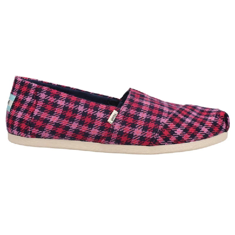 Sleek Versatile Footwear Alpargata Plaid Slip On Flats