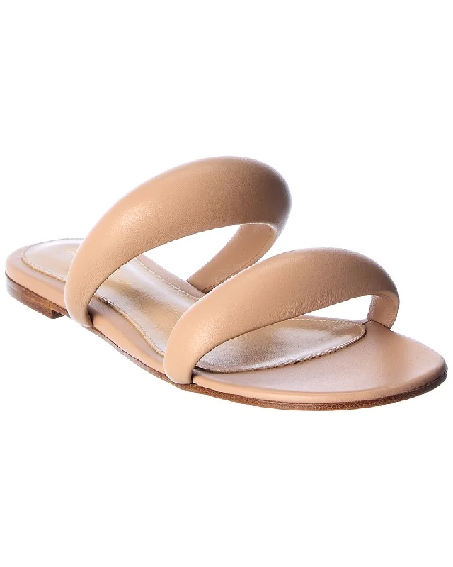 Breathable Flats Offers Gianvito Rossi Leather Sandal