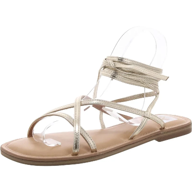 Limited Time Deal Womens Man Made Flat Ankle Strap