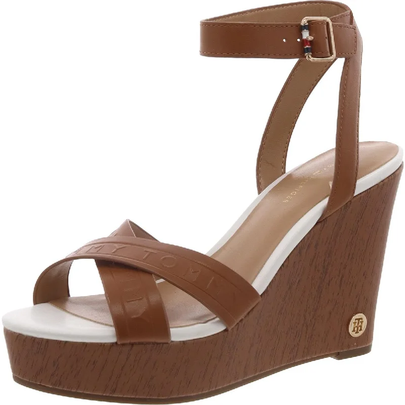 Effortless Style, Endless Impact KALYA Womens Faux Leather Ankle Strap Wedge Sandals