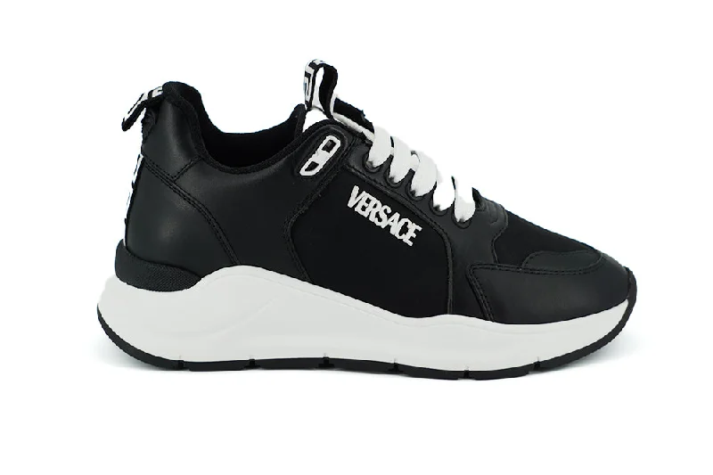 Unbeatable Deals Versace Elegant Monochrome Leather Women's Sneakers