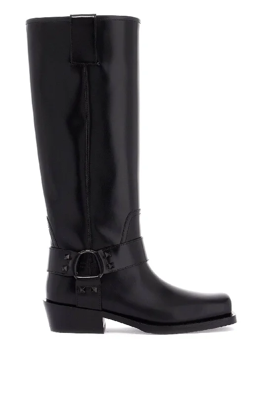 Bold Fashion Valentino Garavani Rockstud Biker Boot