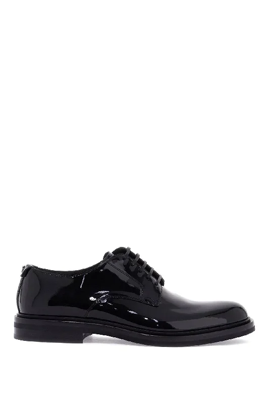 Fashionable Women's Sneakers Dolce & Gabbana Lace-Up Patent Leather Derby