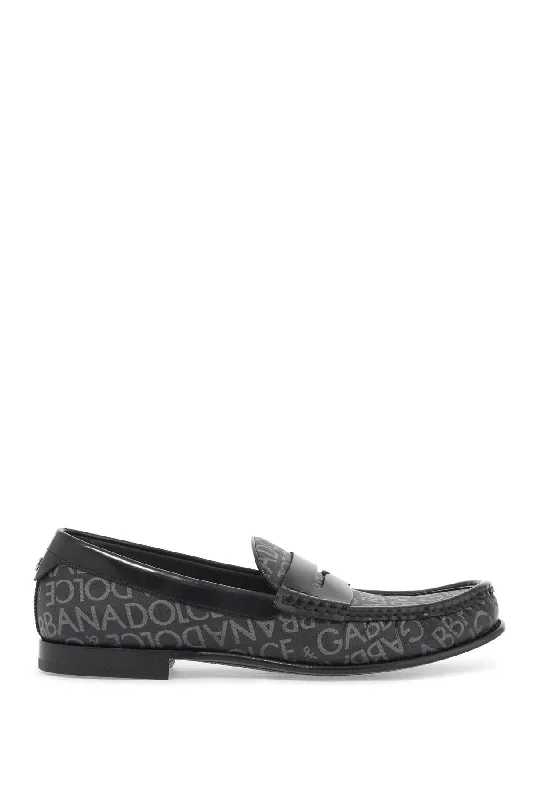 Women's Non-Slip Shoes Dolce & Gabbana Jacquard Canvas Loafers