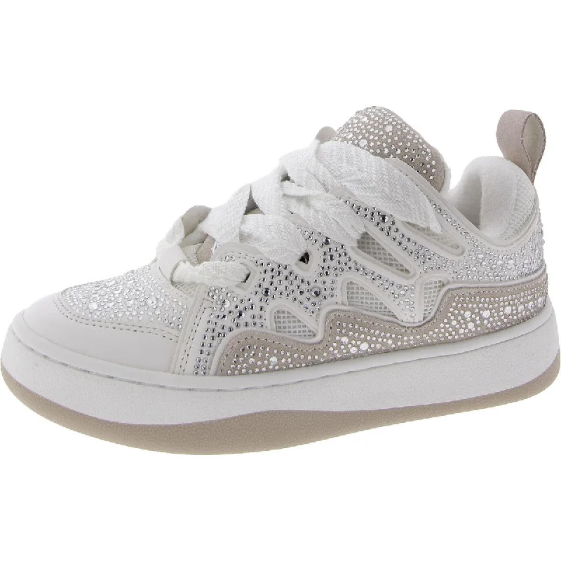 Sale Event, Prices Rock Roaring Womens Leather Rhinestone Casual And Fashion Sneakers