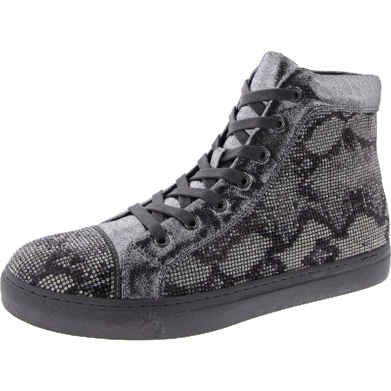 Trendy Women's Shoes Uproar Womens Lace-Up Rhinestone High-Top Sneakers