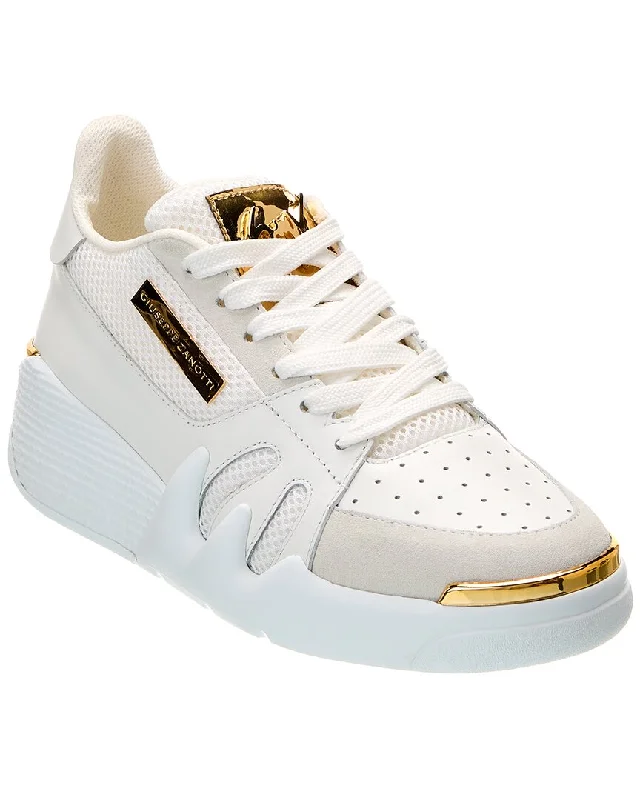 Sale For Women Giuseppe Zanotti Talon Leather & Mesh Sneaker