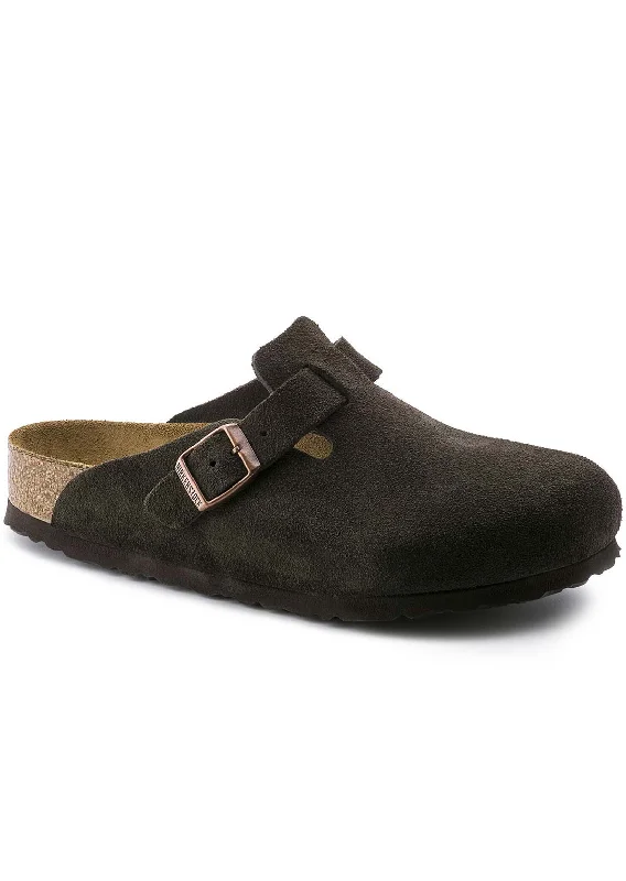 Relaxed Style Birkenstock Boston Suede Regular Soft Footbed Sandals