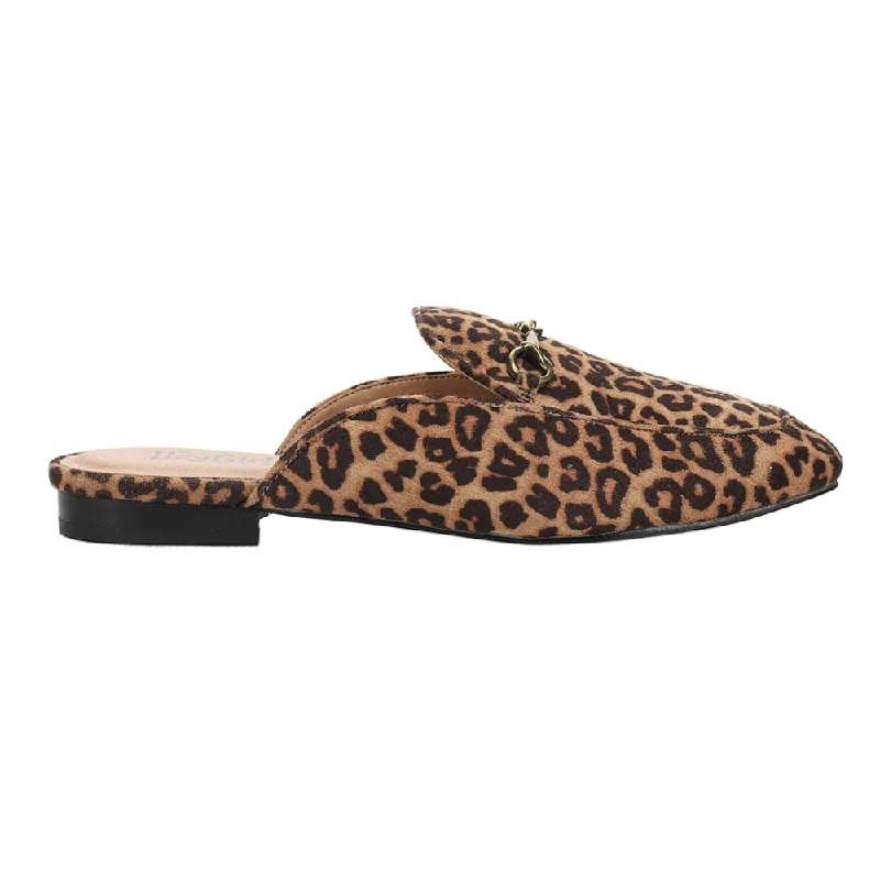 Explore What's New Charmer Leopard Print Slip On Mules