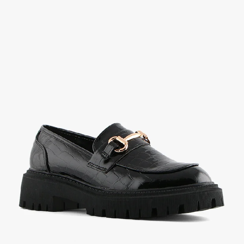 Women's Durable Footwear EXTRA BLACK CROC HISHINE