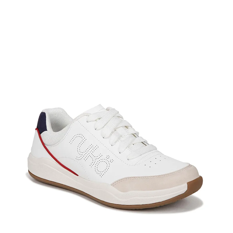 Street Chic Discounts Ryka Womens Courtside Pickleball Sneakers White/Navy