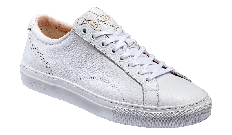 Luxury Shoes Clearance Isla - White Grain Rubber Cup Sole Sneaker Shoe