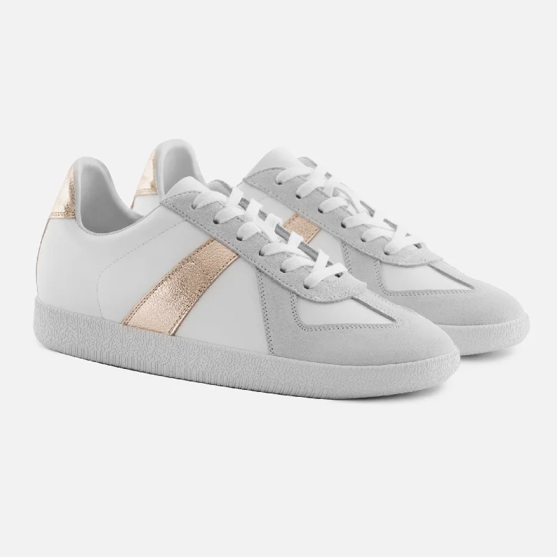 Classy Style Discounts Morgen Trainers - Women's Metallic Leather & Suede