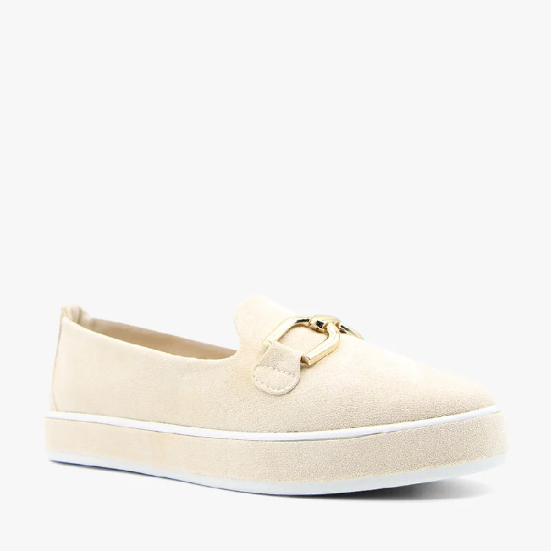 Comfortable Durable Shoes NATYIA BEIGE SUEDE