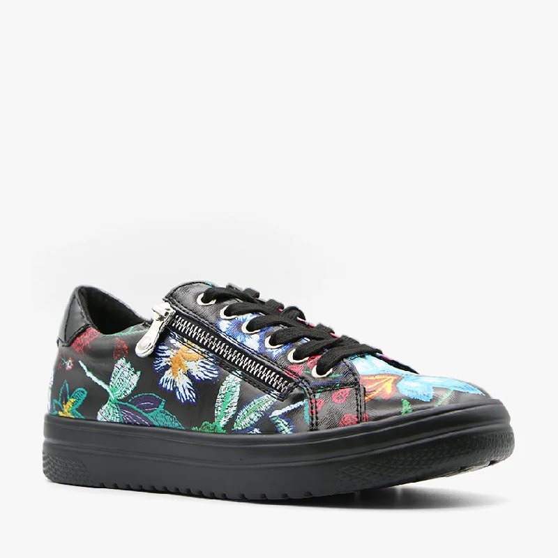 Comfortable Minimalist Shoes SCARLETT BLACK/MULTI