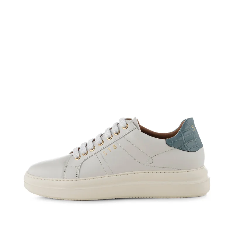 Flash Sale Online Valda sneaker leather - WHITE/BLUE CROCO