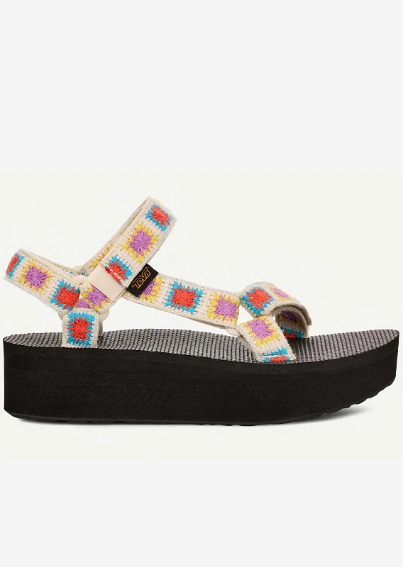 Unleash Your Fashion Teva Women's Flatform Universal Crochet Sandals