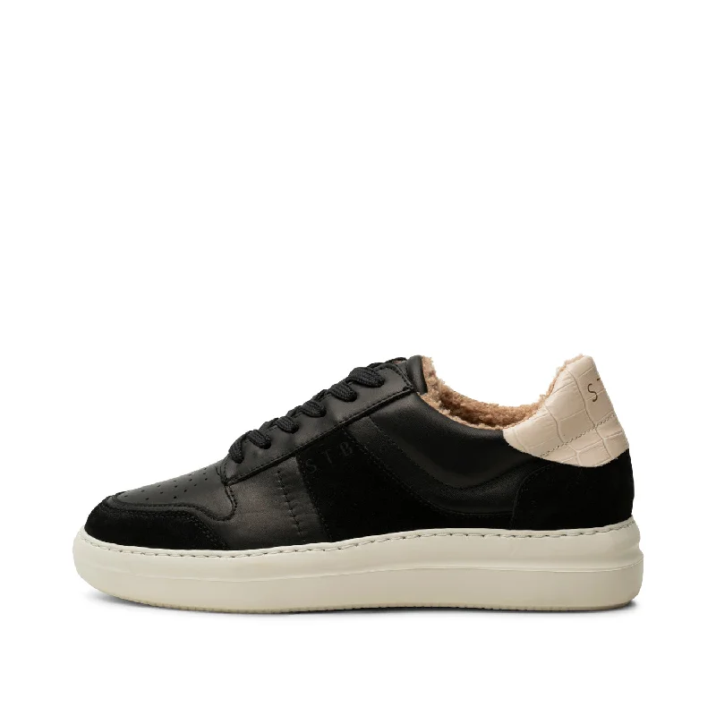 Timeless Elegance Redefined Valda sneaker leather warm - BLACK